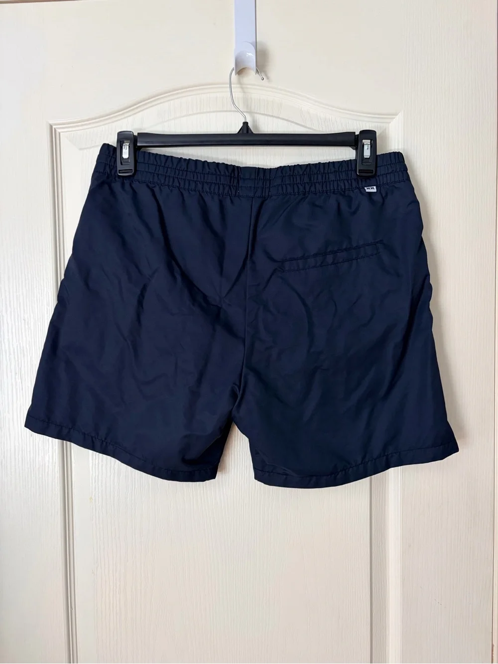 Wood Wood Men's Roy Solid Lined Swim Shorts, Navy, Size Large